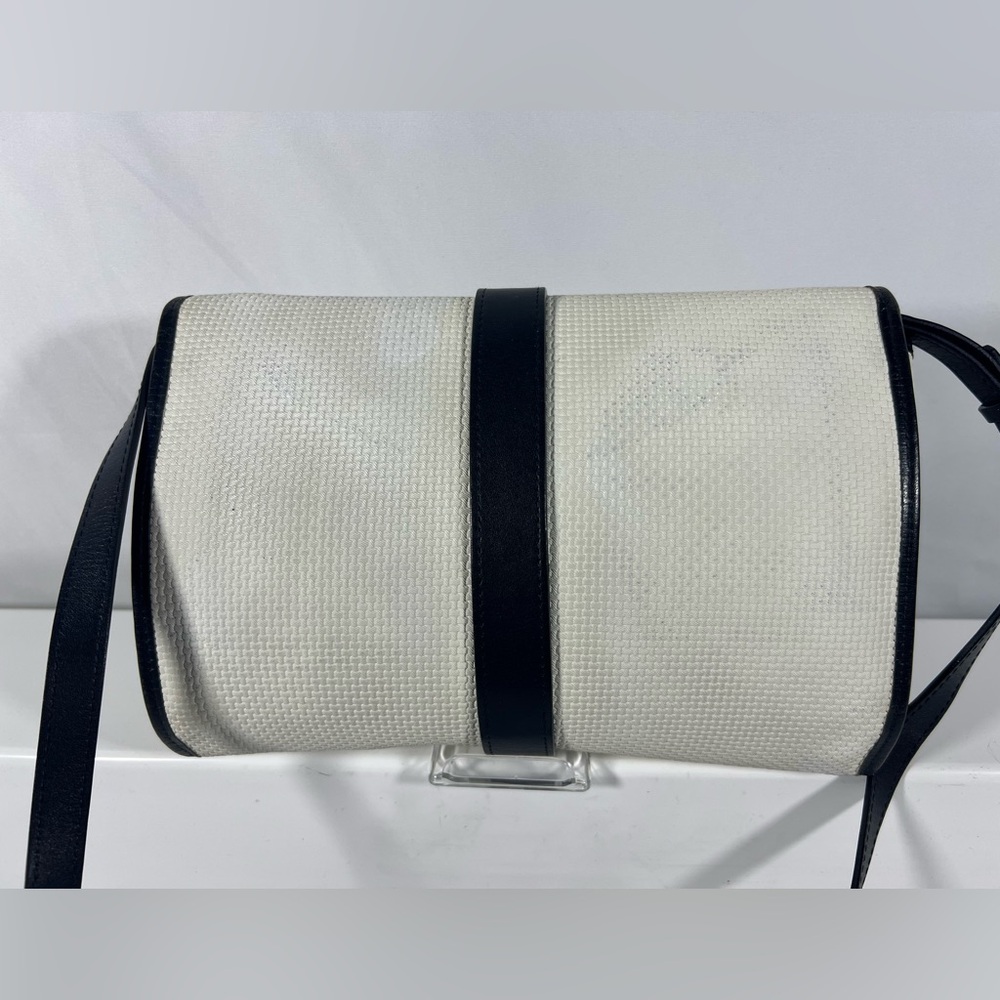 3053: Vintage YSL Triangle Logo Canvas Shoulder Bag Restoration Project - Picture 3 of 13